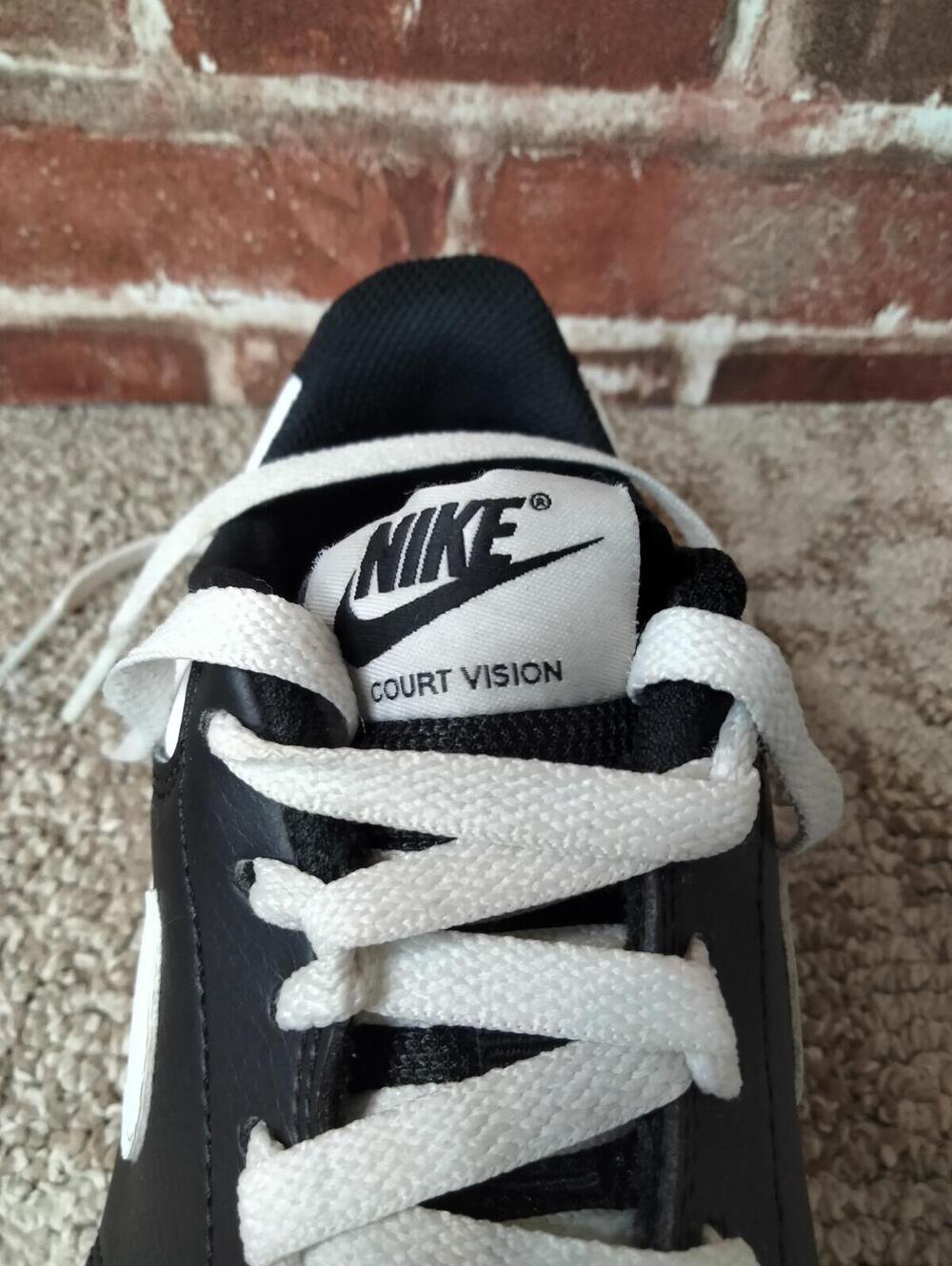 Nike Court Low Shoes Womens Size 9 Court Vision Leather Black White Basketball - Picture 4 of 9